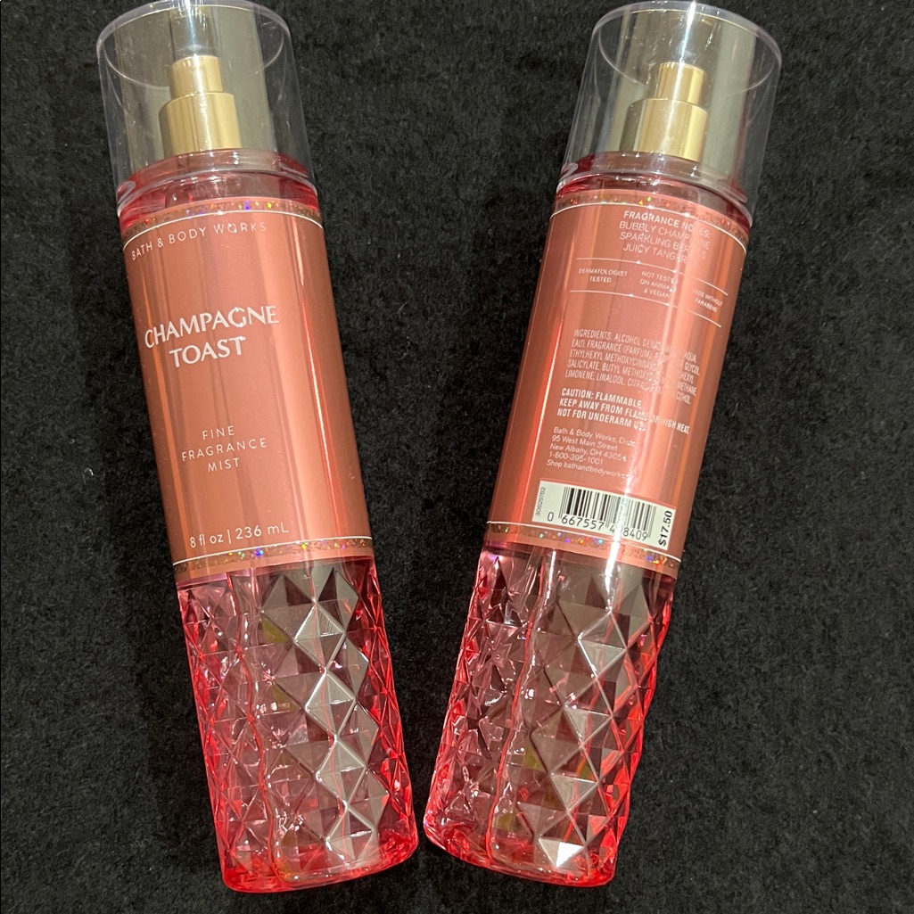 Bath & Body Works Champagne Toast Fine Fragrance. Two 8oz Bottles.